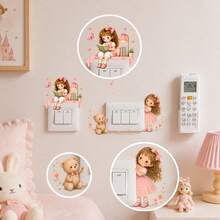 2/3pcs Fairy Princess Butterfly Light Switch Stickers, Removable Waterproof Damage-Free Wall Decals, Suitable For Bedroom Apartment Decoration - Butterfly Elf Switch Sticker - View 4