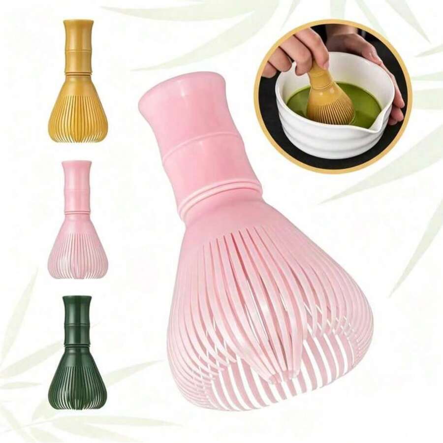 1pc Traditional Matcha Whisk, Reusable Resin Matcha Whisk, Plastic Matcha Stirrer, Green Tea Brush, Japanese Tea Whisk Brush, Matcha Stirring Brush, Tea Utensil Stirring Tool Accessory, Dishwasher , Easy To Clean - Tea Whisk - View 1