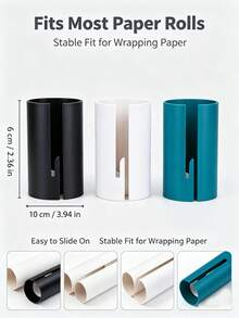 1/3pcs Multi-Function Wrapping Paper Sliding Cutter, Easy Gift Wrapping Cutting Tool, Suitable For Valentine's Day, Birthday, Halloween, Christmas Party DIY Crafts, Holiday Gift Wrapping Supplies - Multicolor - View 4