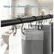 12pcs Gold Metal Shower Curtain Rings, Smooth Sliding Without Jamming, Fits Various Bathroom Shower Rods, Easy To Hang Shower Curtains, Practical Accessory To Enhance Bathroom Experience - Gold - View 6