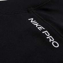Nike Dri-Fit Quick-Dry Solid Color Logo Breathable Mesh Training Short Sleeve T-Shirt Women's Black/White - Black - View 6