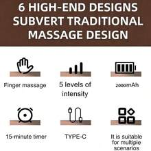SOKANY Smart Hand Massager, 5-Finger Independent Massage, 3-Speed Airbag Kneading, Fast Heating In 10 Seconds, Built-In 2000mAh Large-Capacity Battery, Used In Office, Family, Travel And Other Scenes, Is A Good Choice For Personal Use And Gifts - Multicolor - View 6
