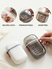 Travel Portable Leak-Proof Soap Box With Lid, Bar Soap Storage Container, Suitable For Travel, Bathroom, Shower, Gym, School, Camping, Vacation And Outdoor Occasions - Upgraded Version - View 2