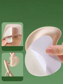6pcs Self-Adhesive High Heel Shoe Insoles, Anti-Slip Breathable, Shock-Absorbing Thickened Foot Pads, Stronger Grip, Wear-Resistant Beige Heel Pads - Beige - View 3