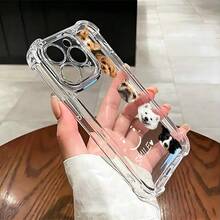 1件可客製化DIY保護殼，透明矽膠殼，DIY圖案設計鏡頭保護手機殼，相容於Apple 17 Pro Max/16 Pro Max/16 Pro/15 Pro Max/14 Pro Max/13 Pro Max/S25 FE/S23 Ultra/S24 Ultra - 無色 - 查看 2