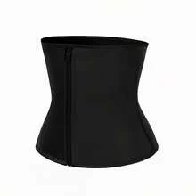 1pc Women's Black Double Layer High Compression Shapewear, Waist Trainer, Abdominal Control Body Shaper - Multicolor - View 11