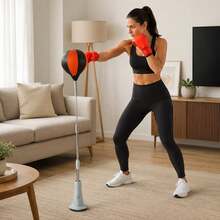 Versatile Boxing Agility Training Tool With Adjustable Structure, Enhances Reaction Speed And Athletic Performance For Home And Indoor Gym - Red - View 7