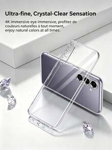 Clear Case Compatibility With Galaxy Phone,Camera Lens Full Protection,Transparent Anti-Scratch Non-Yellowing Ultra Slim Fit Shockproof Drop Protection Phone Cover - Clear - View 6