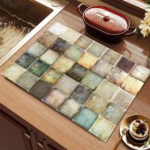1pc Colorful Plaid Print Pattern, 2D Printed Flat Stove Mat, Rubber Non-Slip Heat-Resistant Stove Cover Pad, Suitable For Induction Cooktop, Glass Stove, Multi-Functional Anti-Scratch Mat, Perfect Choice For Oven, Washing Machine, Dryer, Kitchen Decor - Multicolor - View 12