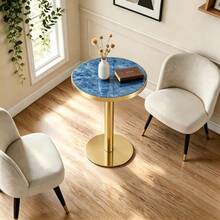 Dining Table Blue Made Of Wood For Kitchen And Dining Room - 藍色 - 查看 2
