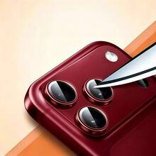 2026 New Burgundy, Compatible With Iphone 18 Pro Max/18 Pro Camera Lens Protector, Anti-Scratch Lens Film, AR High Definition Glass, Fashion Design Premium Phone Accessory - Burgundy - View 9
