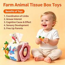 Infant Tissue Box Toy, Color Recognition, Shape Cognition, Parent-Child Interaction, Develop Hand-Eye Coordination, Perfect Gift For Baby - Multicolor - View 3