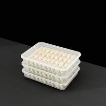 3pcs Leak-Proof Storage Containers With Lids, Hand Washable, Suitable For Dumplings, Pasta, Meat And Vegetables, Freezer , Airtight And Leak-Proof, Long-Term Freshness - Multicolor - View 14