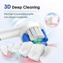 Smart Electric Toothbrush, Rotating Automatic Tooth Cleaner, 5 Modes, With 4 Replacement Soft Bristle Brush Heads, Rechargeable Toothbrush, 30s Smart Timer, For Deep Teeth Cleaning, Suitable For Home, Travel Use, Ideal Choice For Daily Teeth Cleaning, Perfect Holiday Gift - Multicolor - View 7