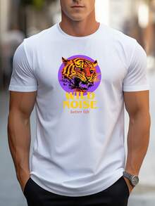 Men's Pure Cotton Short-Sleeve T-Shirt Casual Summer Basic Comfortable Breathable Regular Fit Daily Wear Top - 白色 - 查看 6