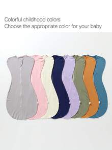 1pc Baby Modal Sleeveless Sleeping Bag, Newborn Infant Sleep Sack, Baby Supplies, High Elasticity Summer Spring Autumn Sleeping Bag - Multicolor - View 8