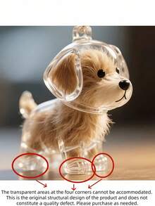 1个随机透明小型犬毛收纳盒，可用于保存和保护犬毛作为纪念品 - 彩色 - 查看 2