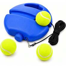 Solo Tennis Trainer, Rebound Base With 3 Tethered Elastic Balls | Fillable Heavy-Duty Base For Stability, Perfect Self-Training Tool For Beginners, Great For Indoor & Outdoor Practice - Default - View 7