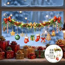 Christmas Glass Stickers, Holiday Store Window Decor Static Cling Stickers, Add To Your Home Atmosphere, Beautiful Stickers - Approximately 30cm Wide and 60cm Long - View 12