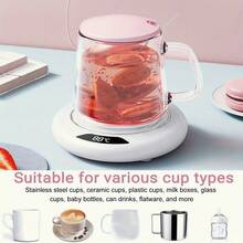 1 buah Penghangat Cangkir Kopi Elektrik - 3 Pengaturan Suhu, Mati Otomatis, Bantalan Pemanas USB untuk Minuman, Susu, Teh & Cokelat Panas - MultiWarna - View 7