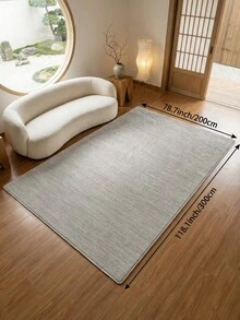 1pc Light Gray Minimalist Living Room Rug, Suitable For Kitchen, Dining Room, Bedroom, Room Holiday Decor, Indoor/Outdoor, Office, Lobby, Anti-Slip Doormat, Bathroom Rug, Hallway, Study Gaming Area Rug - Light Grey - View 14