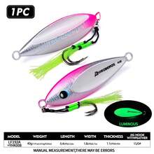 PRO BEROS PROBEROS 5 buah Umpan Pancing Logam Tenggelam Lambat 40-100g Umpan Tenggelam Lambat Bercahaya dengan Mata Ganda Realistis 3D Alat Pancing Air Asin Tenggelam Cepat - warna A (Dengan Kait Bantu Ganda) - View 11