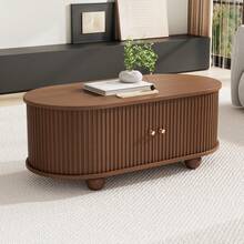 With Storage Coffee Table Brown Made Of Wood For Living Room And Lounge - 核桃 - 查看 10
