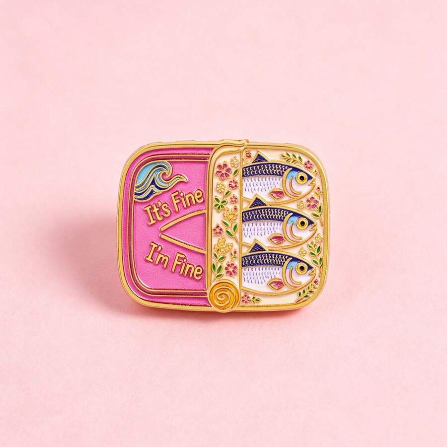 Salmon Can Lapel Enamel Pins And Brooches Badge Pins For Backpacks Bags Backpack Cool Decoration Friend For Gifts