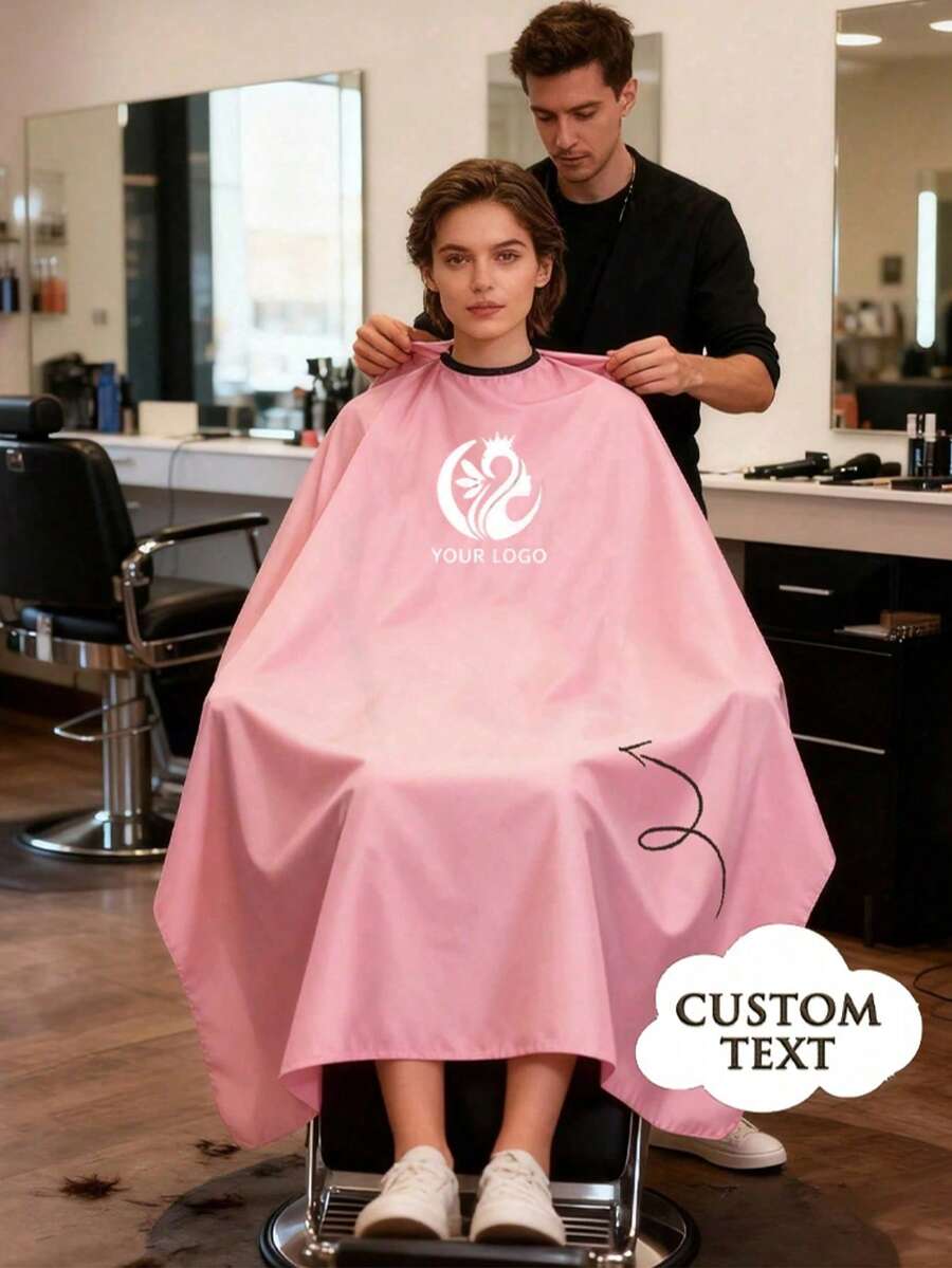 Jubah Tukang Cukur dengan Logo/Pola Kustom, Celemek Tukang Cukur Kustom, Jubah Tukang Cukur Kustom, Celemek Salon Rumahan Ringan dan Bernapas untuk Unisex, Jubah Pelanggan Salon Rumahan untuk Toko Tukang Cukur Kustom - MultiWarna - View 1