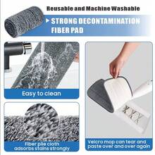 Spray Mop Microfibre Pad Floor Cleaning Mop For All Floor Types Bottle 2 Pads - Grey - View 2