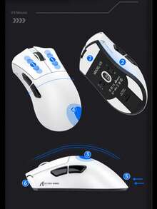 ATTACK SHARK Wireless Bluetooth Gaming Mouse, Long Battery Life, Three-Mode, Lightweight - View 6