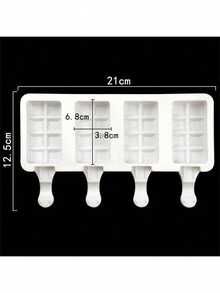 Creative Ice Cream Silicone Mold 3D Square Ice Cream Tray DIY Cake Chocolate Baking Mold - Multicolor - View 5
