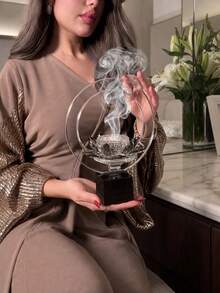 Latest Popular Incense Burner: Elegant Bay Style Design, Suitable For Agarwood And Fragrances, Complements Your Personal Style And Home Decor. Perfect For Daily Use, Weddings Or Gatherings With Friends And Guests, Ideal For Reception Areas And Entertaining Guests. - Black Portable Crystal Incense Burner - View 6