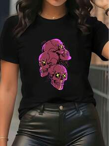 Women T-Shirts - 黑色 - 查看 1