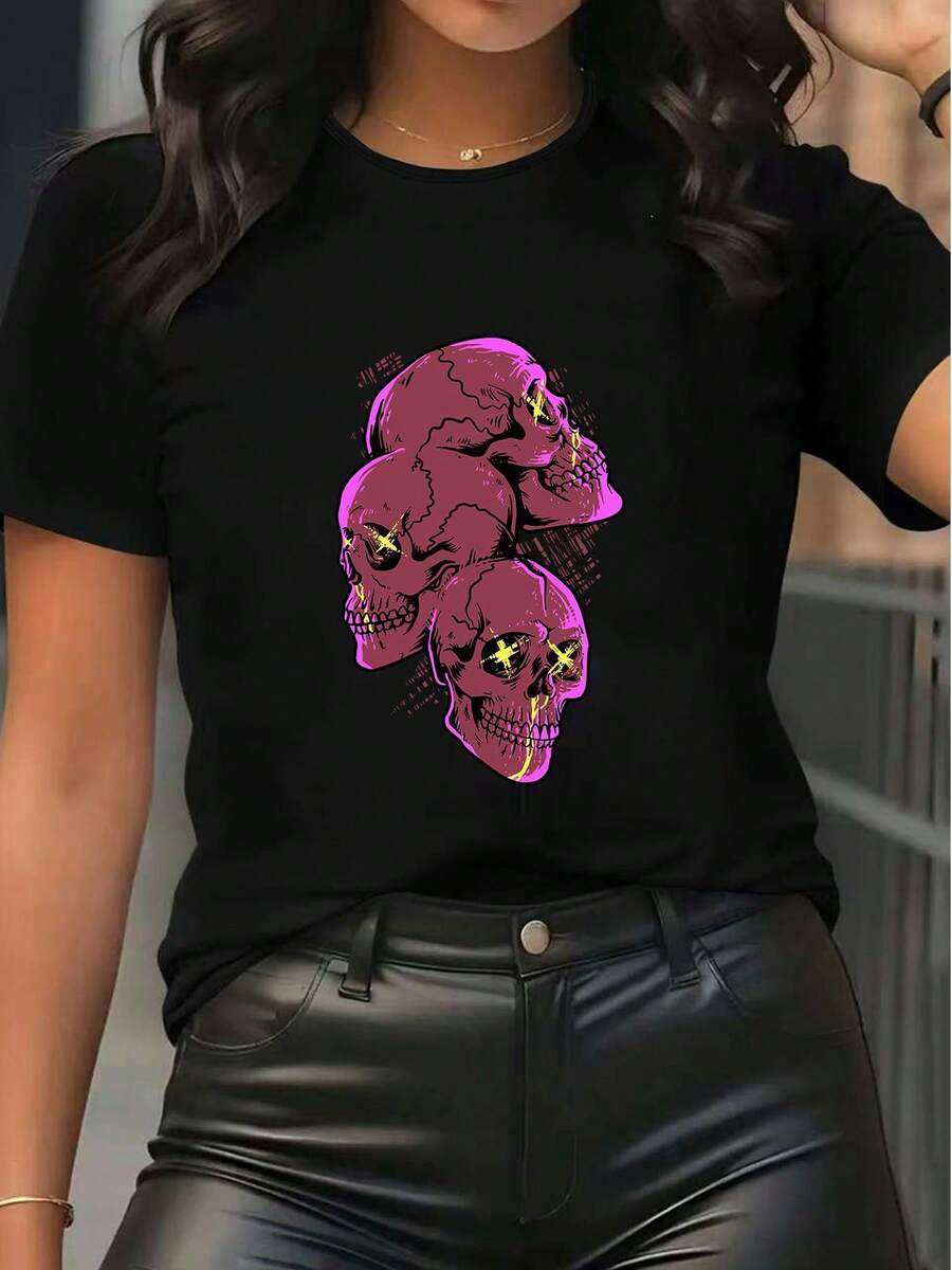 Women T-Shirts - 黑色 - 查看 1
