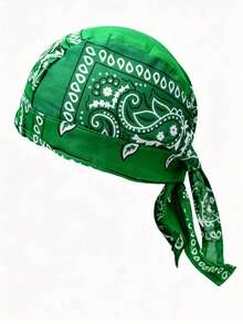 1pc/2pcs European & American Outdoor Cycling Pirate Hat Pure Cotton Printed Single Waistband Multi-Color Bandana Cap Street Dance Hip Hop - Elastic Pirate Hat - View 12
