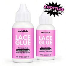 Dola Hair 2pcs Lace Wig Glue, Strong Adhesion Lace Frontal Wig, Waterproof Long-Lasting Hair Glue - 2 BOTTLES - View 2