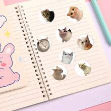 500pcs Funny Internet Meme Cat Expression Graffiti Roll Stickers, 1 Inch Round, 6 Styles To Choose From, Meme Magic Meme Graphics, Perfect For Baking Gift Box Sealing, Souvenir Packaging, Scrapbooking, Children's Reward Stickers, Creative Express Packaging, Market Stall Decoration And More - Multicolor - View 10