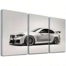 3pcs Frameless Pop Art Car Posters, Sports Car Canvas Print Wall Art, Boy's Room Poster, Car Enthusiast Gift Art Print, Garage Room Aesthetic, Supercar Decorative Artwork, Home Decor, Room Aesthetic, Poster, Ideal Gift, Framed, Framed Wall Art - 3pcs - View 6