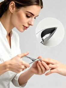 Stainless Steel Cuticle Nipper LRIS G31, Sharp Cuticle Nipper, Professional Manicure & Pedicure Nail Tool - Silver - View 4