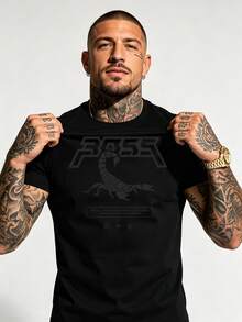 Men T-Shirts - 黑色 - 查看 6
