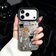 Halloween Ghost Pattern For IPhone 17 Air 16 15 14 13 12 11 Pro Max Plus Shockproof Plating Matte Cover Phone Case FJVT - 003 - 查看 1