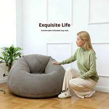 Foldable Inflatable Sofa Bed With Footstool, Portable Slouchy Lounge Chair, Suitable For Camping, Home, Garden - Footstool Inflatable Sofa - View 9