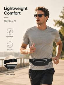 Running And Cycling Waist Bag, Glowmode Slim, Fitness Phone Storage Pouch - Multicolor - View 2