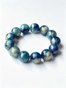 1pc Bohemian Round Bead Faux Agate Exaggerated Minimalist Women's Beaded Bracelet Party Gathering Multicolor-Mixed Color Random - Bracelet - View 23