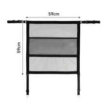 EIGIIS Black Car Pet Barrier, Double Layer Mesh Pet Net With Storage Pockets, Tool-Free Installation SUV And Sedan Dog Divider, Anti-Scratch Car Back Seat Partition, Prevent Distracted Driving - A - View 9