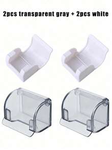 4pcs Shower Wall Razor Holder | Self-Adhesive Hooks | Holds Razor, Loofah, Towel And Toothbrush | Bathroom And Travel Storage - Multicolor - View 20