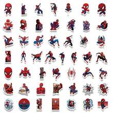 1set/50pcs Hero Style Sticker Pack, Multi-Pattern Waterproof Decal Set, Desktop Holiday Decoration Display Kit, Multi-Purpose Decor And Photo Booth Props, Perfect For Birthday Celebrations, Family Gatherings, Social Events, Holiday Parties, Hero Theme Parties, Scene Styling, Indoor Parties And Various Holiday Celebration Occasions For Desktop And Surface Decoration - Multicolor - View 6