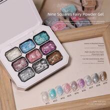 MIANEL GEL Set de 9 Rejillas de Esmalte de Uñas Gel con Textura de Sirena 2026 Aurora Soñadora Acetato Textura Sólida, Gel Constructor Perlado 3D para Arte de Uñas - Multicolor - Ver 4