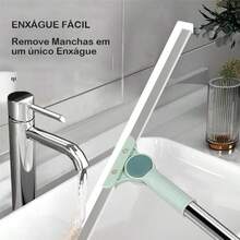 Rodo de Silicone Para Limpeza de Piso e Vidro 2 em 1 Vassoura Mágica para Uso Duplo Seco e Molhado - 1 Unidade - Visão 4